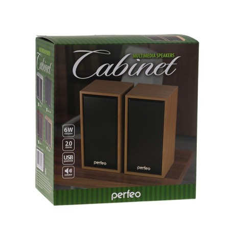 Computer speakers 2.0 Perfeo Cabinet PF-84, 2x3 W, USB, tree-2
