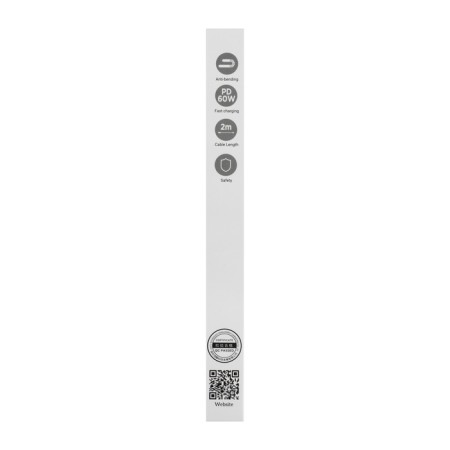 Cable Hoco X93, Type-C-Type-C, 60 W, 3 A, 2 m, fast charging, TPE braid, white-10