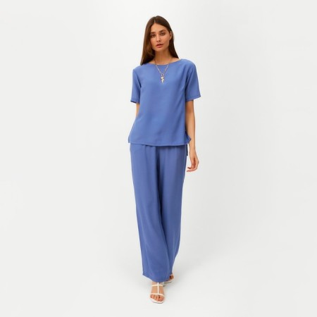 Women's costume (T -shirt, trousers) minku: enjoy Blue color, size 42-6