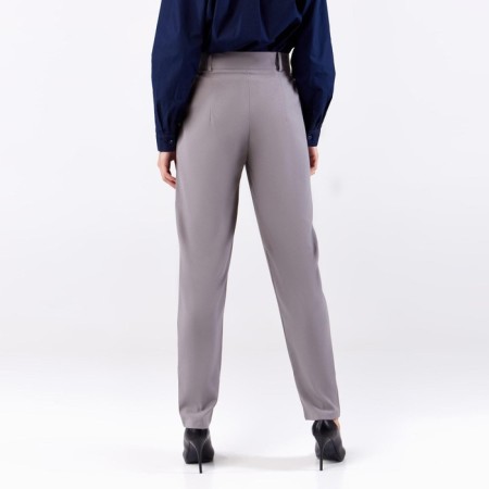 Women's pants Minaku: classic color gray, river 52-5