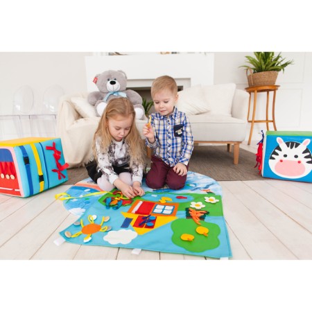 Raping Developing Tactile "House", 60 × 50 cm, according to Montessori Methods-8
