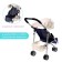 Stroller for dolls, metal frame, three -wheeled, summer