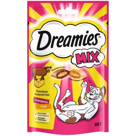 Dreamies Mix treat for cats, beef/cheese, 60 g-7