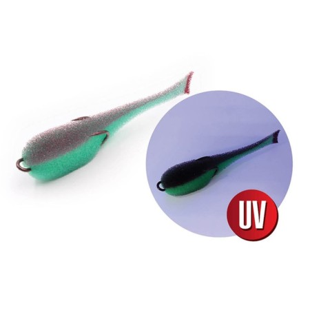 Yaman foamy fish on a double, 80 mm, color 17 UV, 5 pcs.