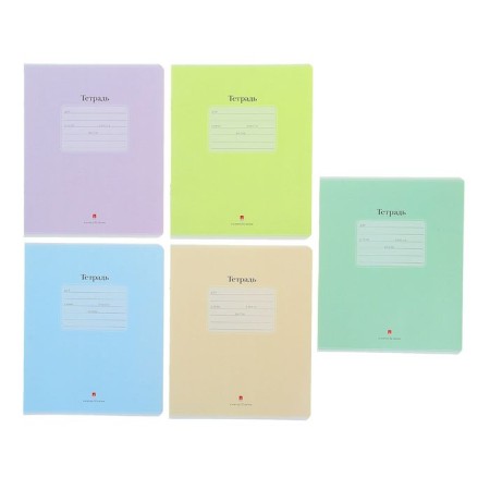 Notebook 12 sheets "Lux", cardboard cover, green