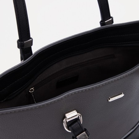 Bag Female Tout on the zipper David Jones, color gray color-2