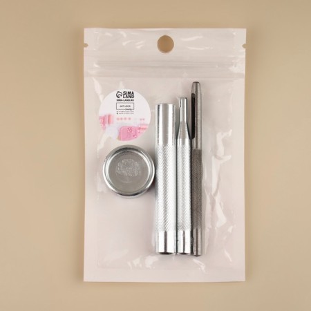 A set of tools for manual installation of S-shaped buttons, with a well, No. 831, D = 15 mm-4
