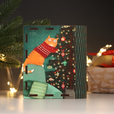 New Year's box-book "cats" 14x12x5 cm-2