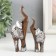 Polystone souvenir "Two elephants in a silver blanket" set 2x8.3x3.5 cm