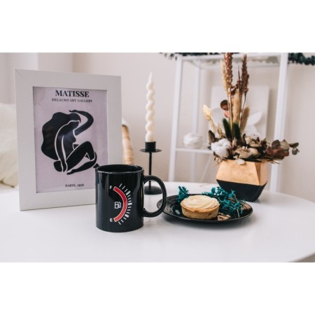 Homeleon mug ceramic fuel level "Fuel level", 350 ml, black color-9