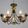 Chandelier "Floa" 5he14 40W black and gold 60x73x60 cm Bayerlux