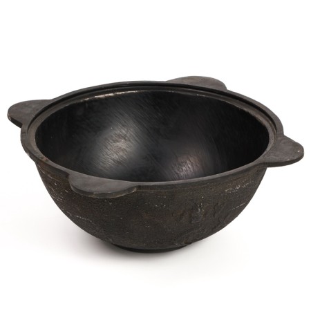 Kazan cast -iron, 4.5 l, flat bottom, aluminum cover-1