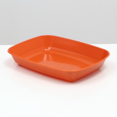 Rounded toilet without a mesh 33.5 x 25 x 6 cm, brown-2