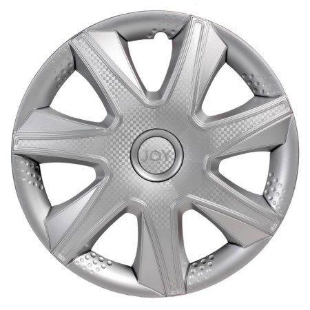 Wheel caps 14 "Airline" Joy, Silver, Carbon, in a set 2 pieces-2