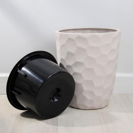 Kashpo for flowers with an insert "Mosaic", 19.5 l (9 L), Cream color-2