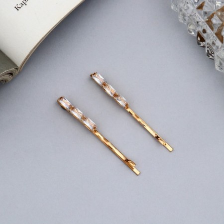 Invisible hair "Vivien" (set 2 pcs) stones radiance, 5 cm, color mix-2