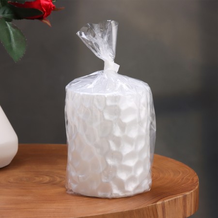 Свеча - цилиндр "ICEBERG", 8х6,5 см, белый перламутр-2