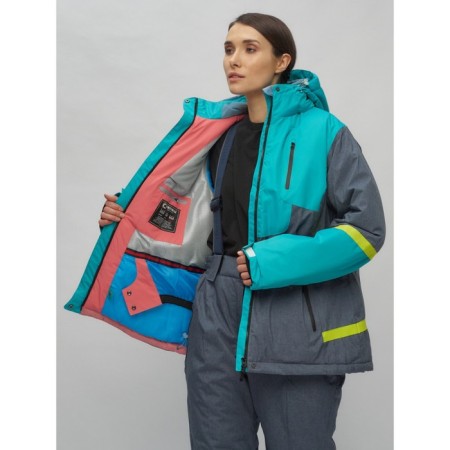 Ski suit female, size 58, green color-7