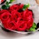 A premium bouquet of red soap roses, 11 pcs