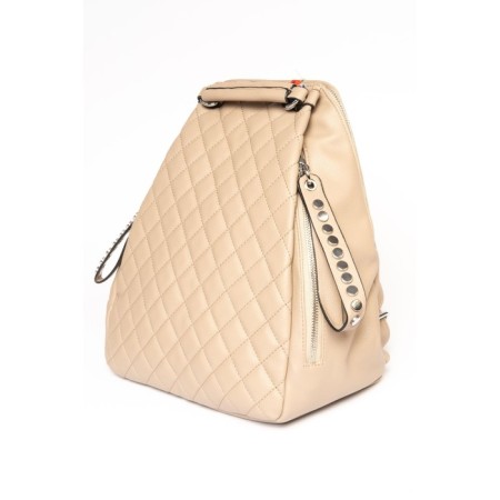 Women's backpack, eco -leather, ludor beige, 30x16x33 cm-1