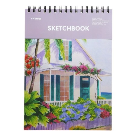 Sketchbook 21x29cm for pastel, 30 sheets, hard cover, density 130 gr, mix-3