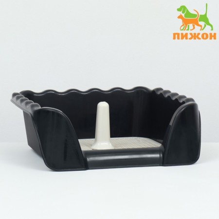 Tuel for dogs with high sides and a removable mesh 43x43x15 cm, black