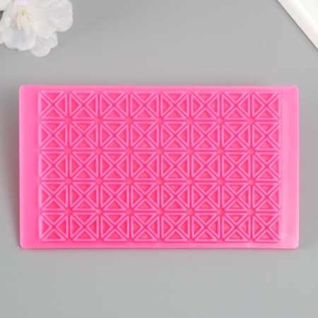 Plastic stamp "Square of triangles" 12.8x7.5 cm