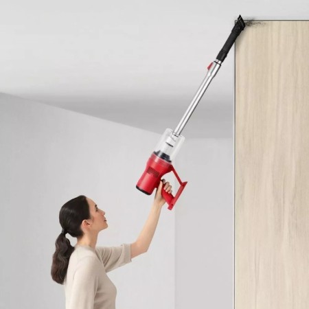 Vacuum cleaner KitFort KT-5239, vertical, 600 watts, 0.8 l, red-white-4
