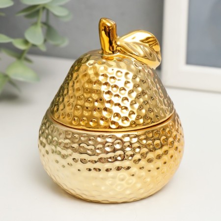 Coramics Coramics "Golden Pear with a leaves" 9x7x7 cm