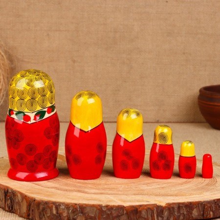 Matryoshka "Semenovskaya", 6 puppet, the highest category-1
