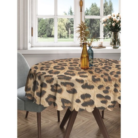 The tablecloth “Leopard environment”, round, Saten, d = 150 cm