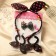 Solokha hair set (rim, 2 elastic bands, clamp) Glows glitter