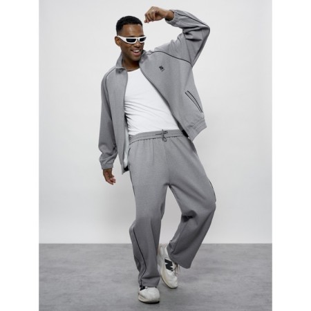 Male tracksuit, size 48, gray color-28