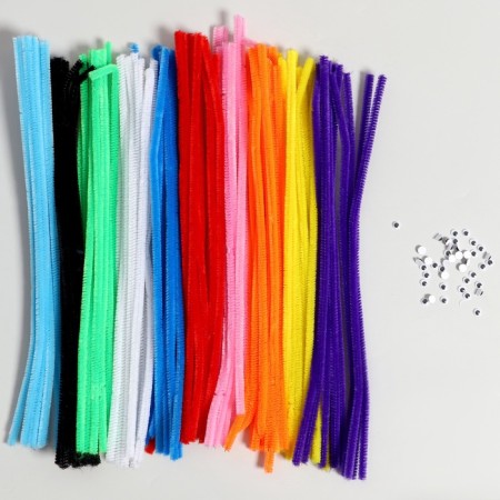 Set for creativity with fur sticks, classic-3