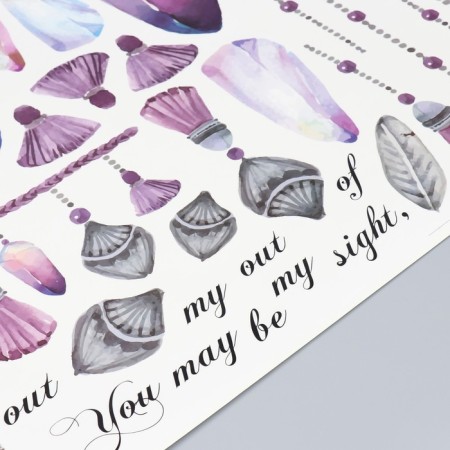 Sticker Plastic Interior color "Crystals and fringe" 60x90 cm-2