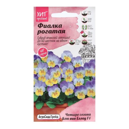 Flower seeds violet "Blue Viva Elowe", 5 pcs