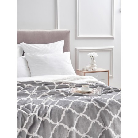 Lord Grey Plaid, size 130x150 cm, monogram, gray-3