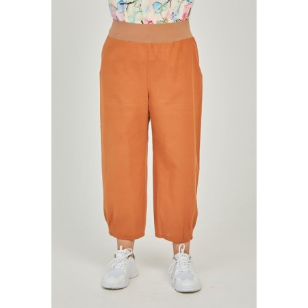 Female trousers, size 58, brown color-3