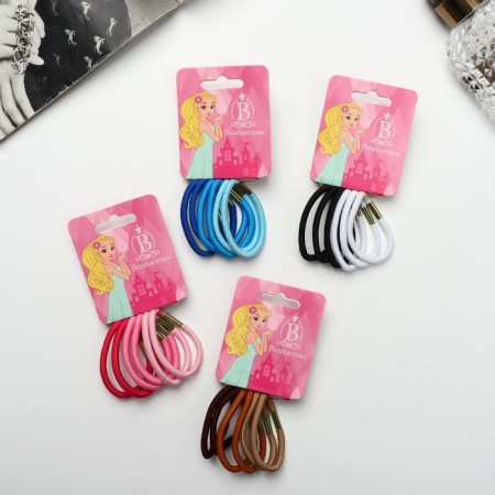 Hair gum "Classic" (set 6 pcs) 4.5 cm, mix-1