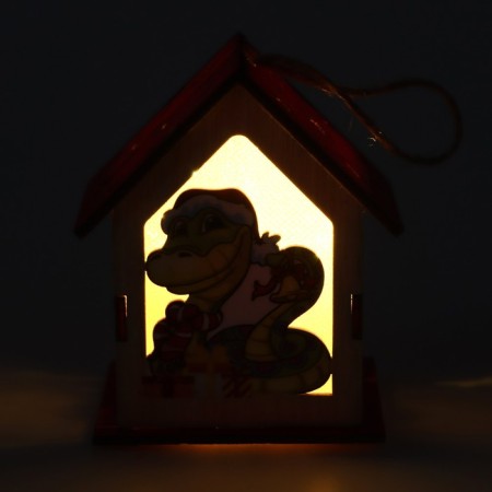 New Year! Decor with backlight "Fairytale House", 6.5 × 6.5 × 8.5 cm-4