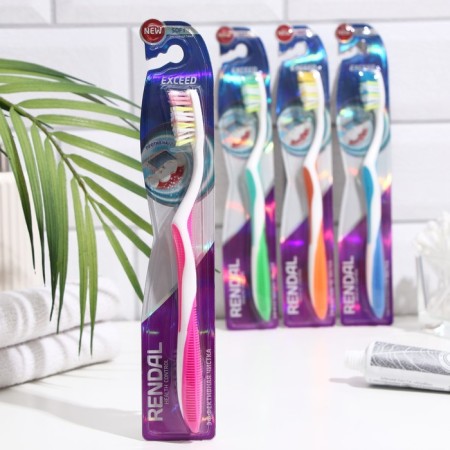 Rendall Exched toothbrush, soft, mix, 1 pc.