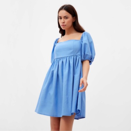 Women's dress with voluminous sleeves Mist Summer Time, Blue, p. 44-4