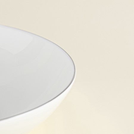 Deep plates SL Home "Cascon", 700 ml, D = 20 cm, set 2 pcs, bone porcelain, white-7