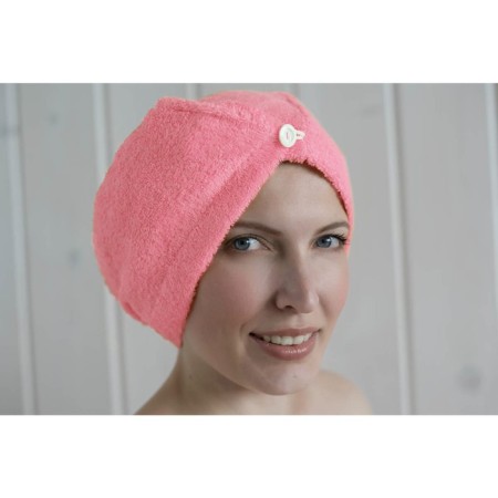 Women's set for the sauna (Pareo+Chalma) with embroidery, pink-2
