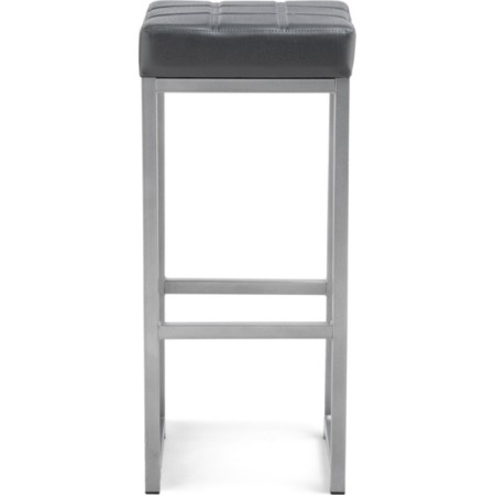 Baric stool Khurkroks Metal/Eco -leather, gray/gray 36x36x81 cm-1