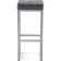 Baric stool Khurkroks Metal/Eco -leather, gray/gray 36x36x81 cm