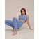 Female top in a rubber with a halter neckline Mirey Top Senza Maniche, Size 46-48, Blue Color