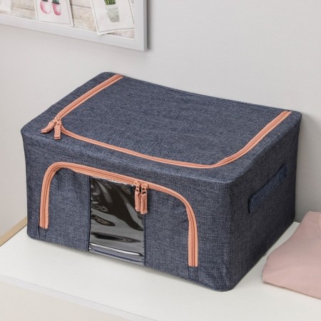 Cofr for storing things "Monet", 39 × 29 × 20 cm, blue color-1