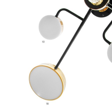 Laser Laser 8XLED 144W 3000-6000K black and gold 75x75x48 cm Bayerlux-7