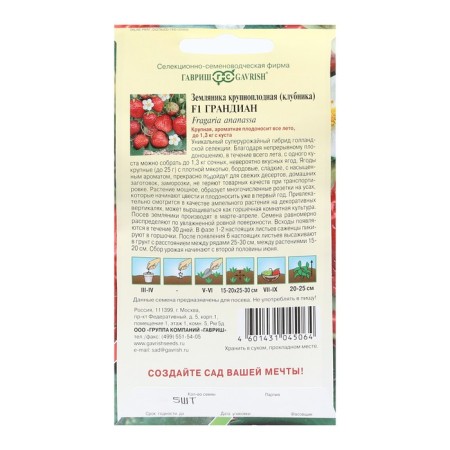 Strawberries "Grandian", F1, 5 pcs-3